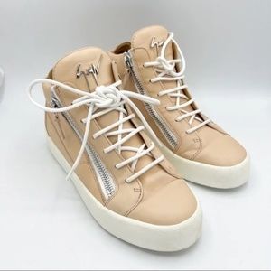 Giuseppe Zanotti Kriss Signature Logo sneakers hi top shoes size 8